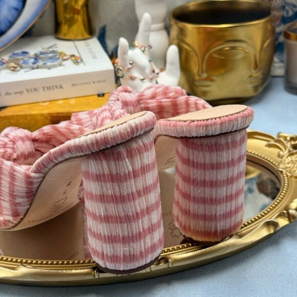 🆕 LOEFFLER RANDALL 🧿 NWOB Penny Soft Pink Gingham Pleated Bow Heel, Sz 7 - Picture 11 of 14